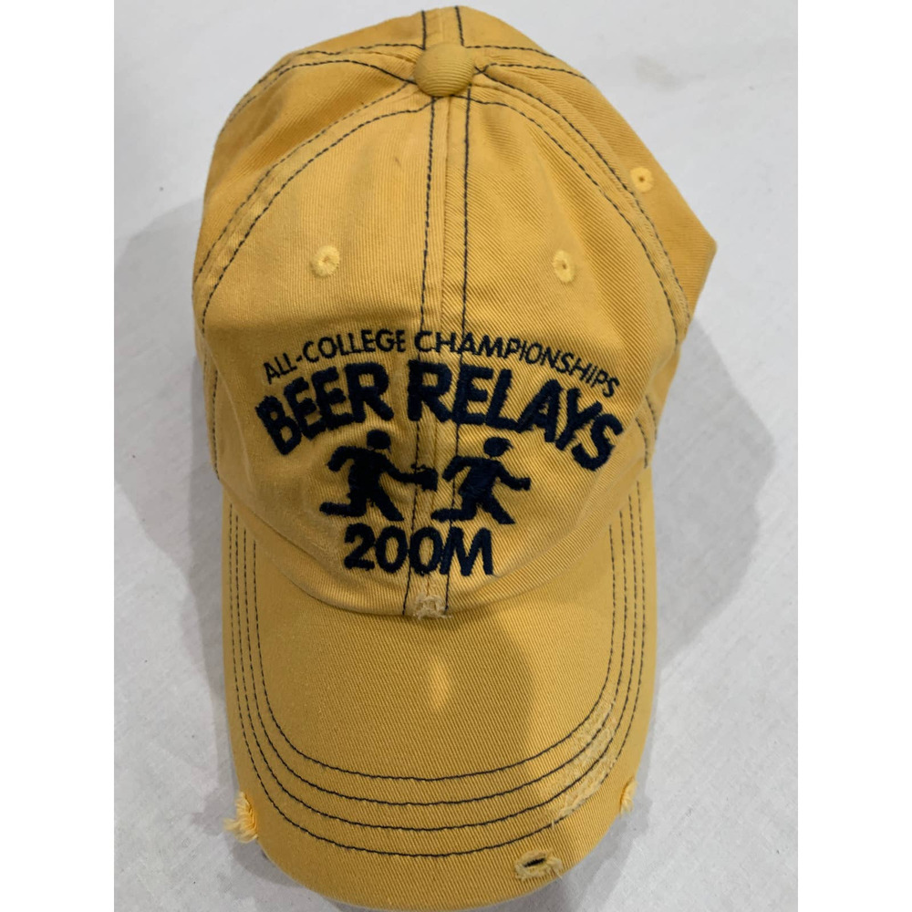Old Navy Beer Relays 200m Embroidered Yellow Hat Cap